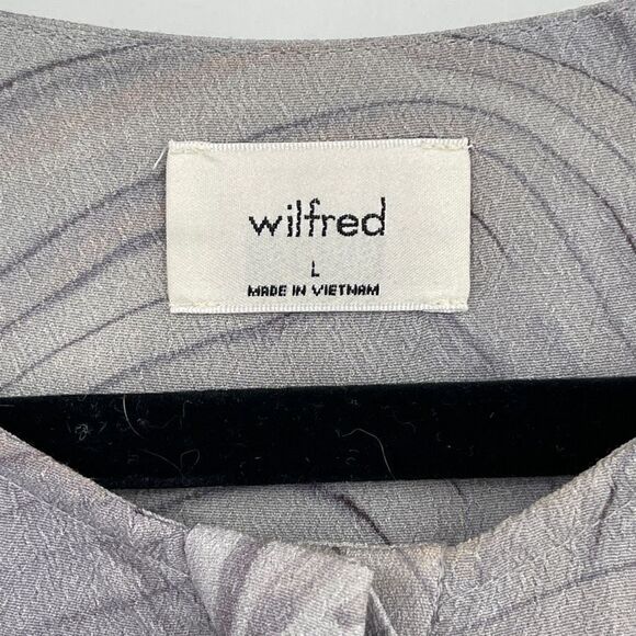 Aritzia Wilfred Barossa Dusky Green Granite Blue Tiered Shift Mini Dress Large - Picture 3 of 9